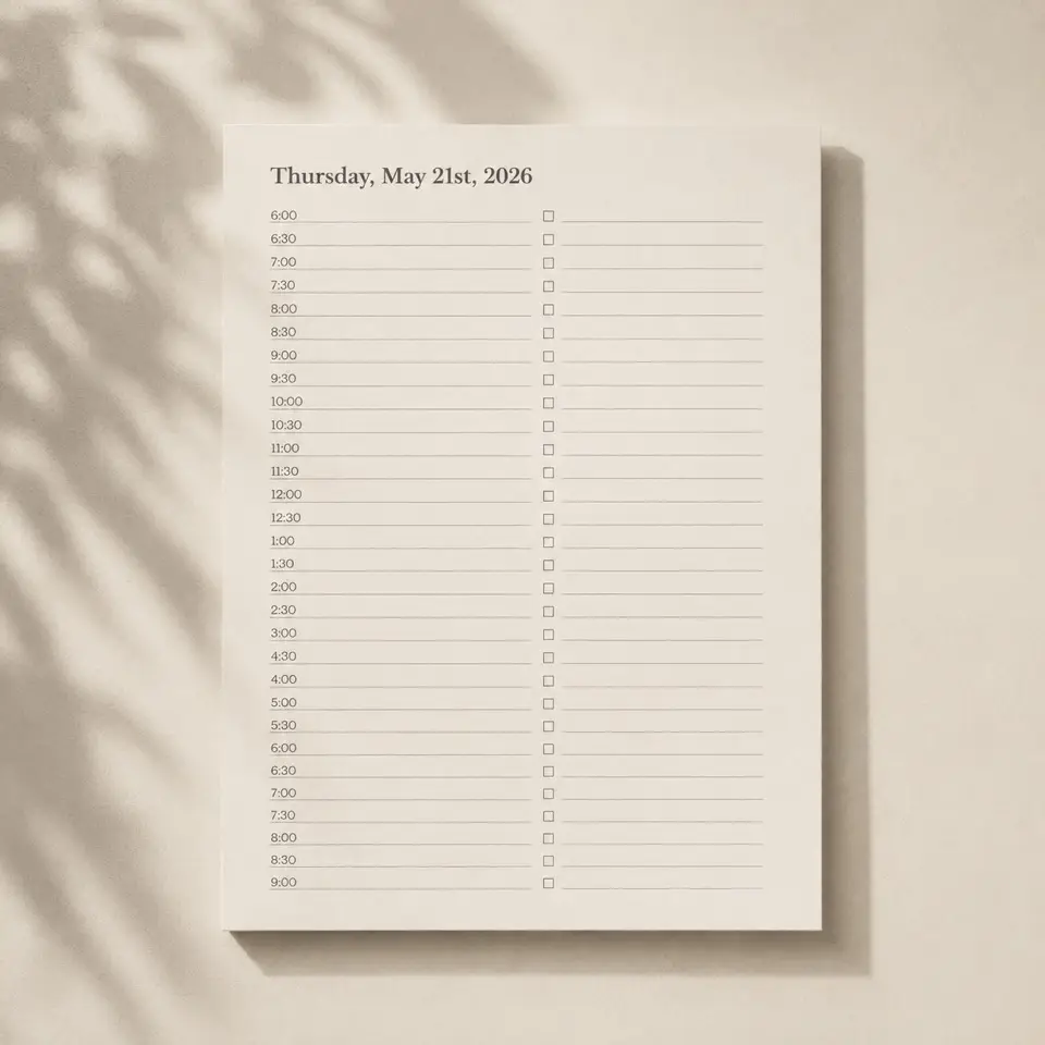 My Day Planned daily planning page