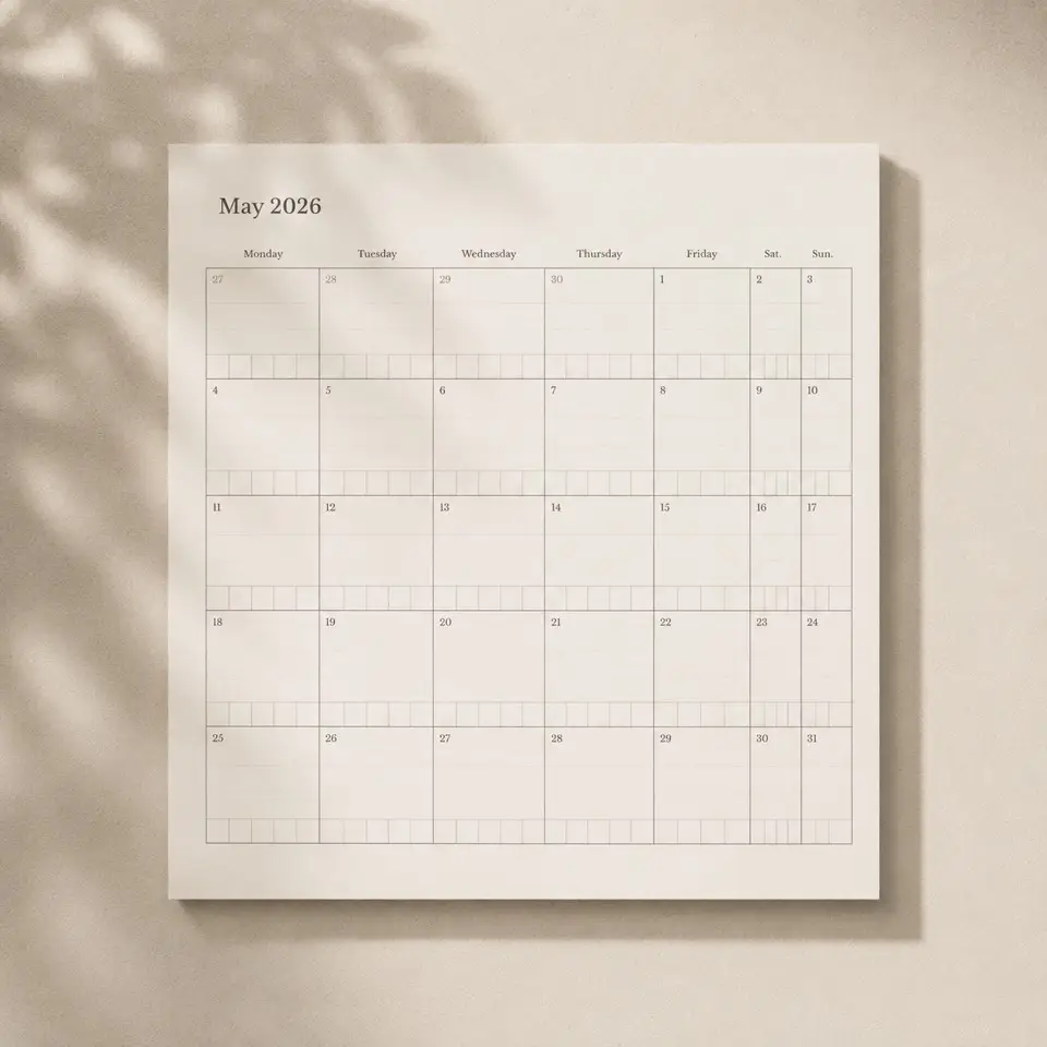 My Day Planned monthly calendar page