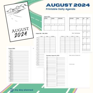 August 2024 Daily Booklet Agenda - Roadtrip