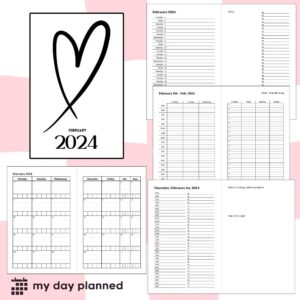 February 2024 Daily Booklet Agenda - Heart