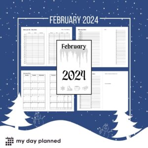 February 2024 Daily Booklet Agenda - Winter Activities