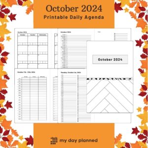 October 2024 Daily Booklet Agenda - Autumn